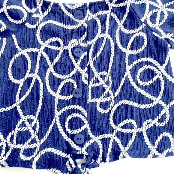 Zara Girl Blue Rope Top, Size 5 - Picture 2 of 4